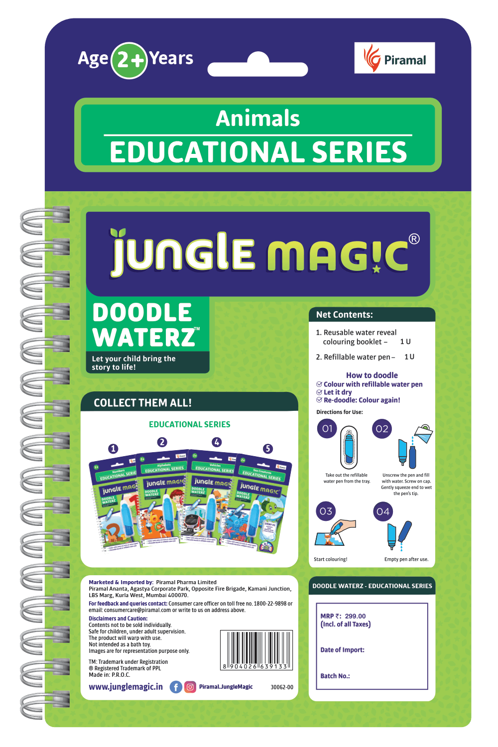 Jungle magic educational series doodle waterz