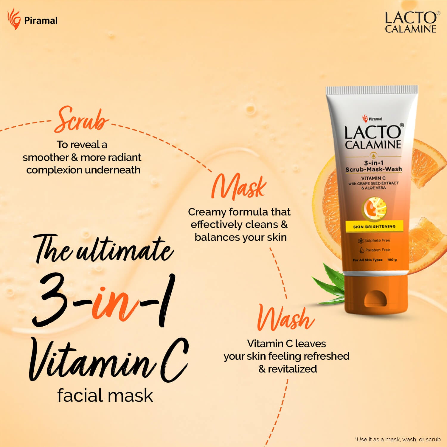 Lacto scrub+mask+wash