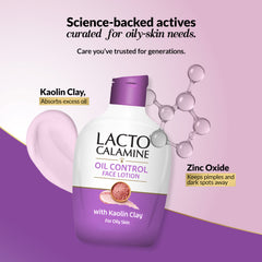 Lacto Calamine Daily Face Lotion Enriched with Kaolin and Aloe Vera Extracts | Face Moisturizer For Oily Skin (60ml/120ml)