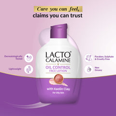 Lacto Calamine Daily Face Lotion Enriched with Kaolin and Aloe Vera Extracts | Face Moisturizer For Oily Skin (60ml/120ml)