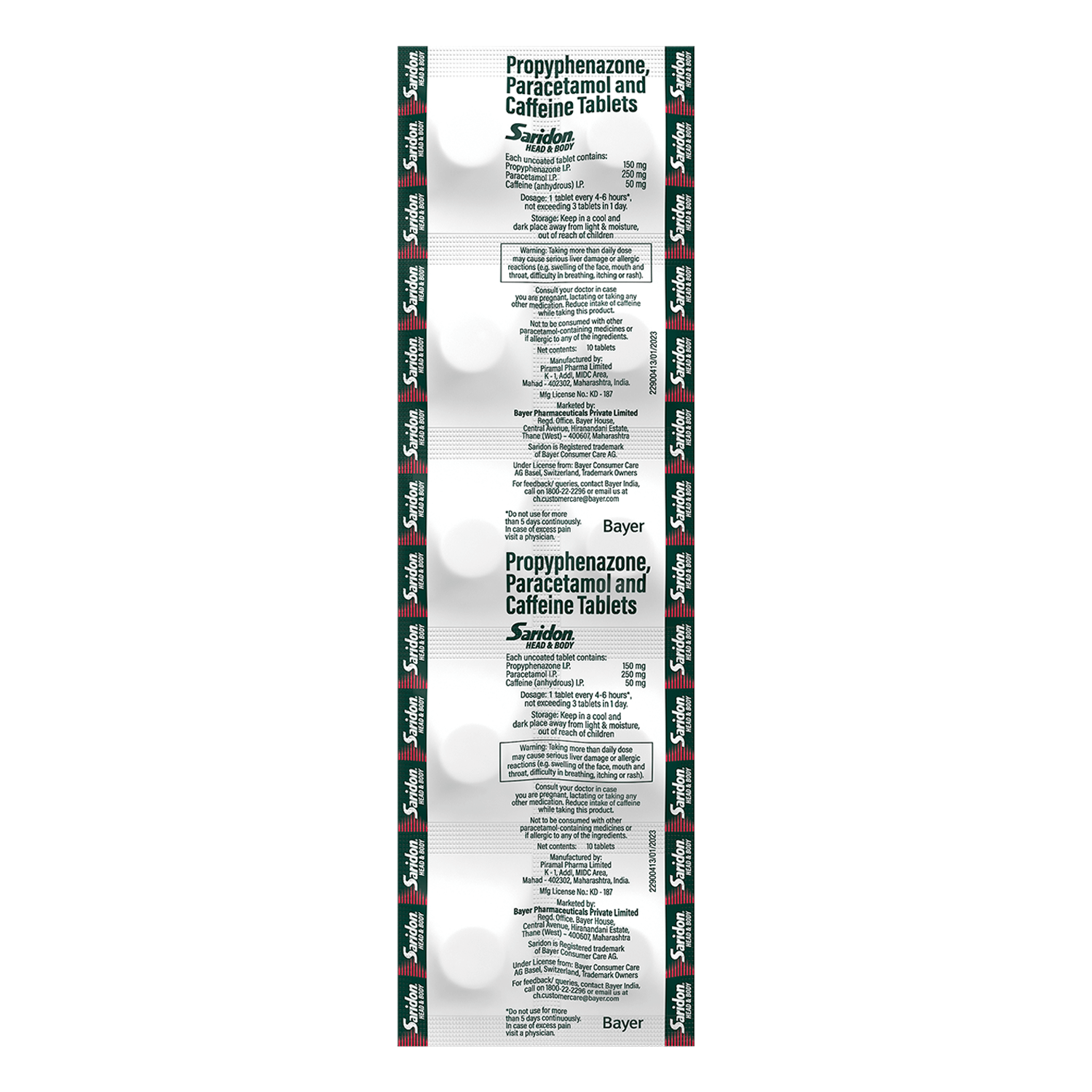 Saridon tablets