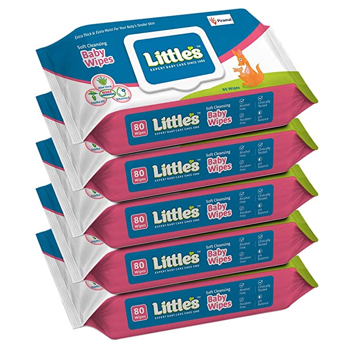 Littles Baby Wipes pack of 5