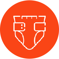 Adult diaper wipes icon