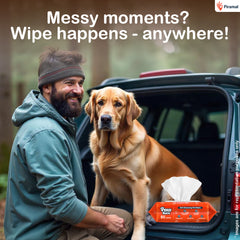 PawKare Pet Wipes for Dogs & Cats | Vet Recommended Grooming Wipes | Alcohol-Free Wet Wipes for Cats & Dogs | Pets Dry Bathing, Paw Cleaning | Aloe Vera, Jojoba Oil, Vitamin E