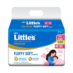 Little's Comfy Baby Diaper Pants - Premium | Baby Diapers with 12 hours Absorption & Wetness Indicators