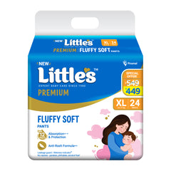 Little's Comfy Baby Diaper Pants - Premium | Baby Diapers with 12 hours Absorption & Wetness Indicators