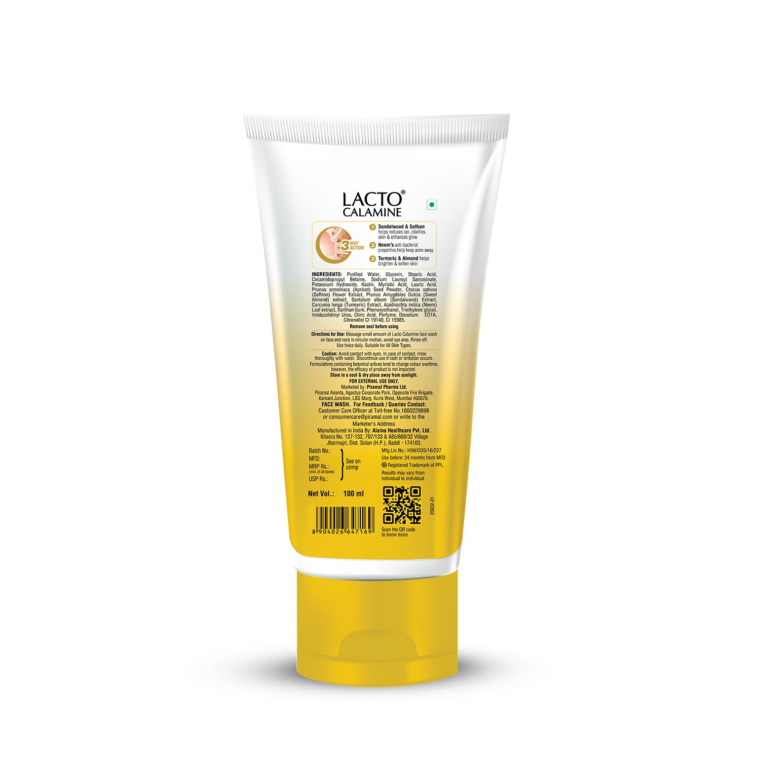 Lacto Calamine 3 in 1 Face Mask
