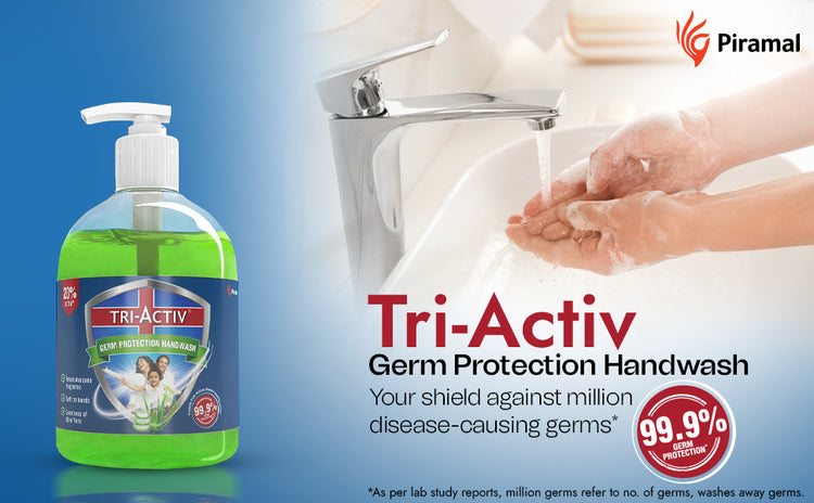 Tri active Handwash bottle banner