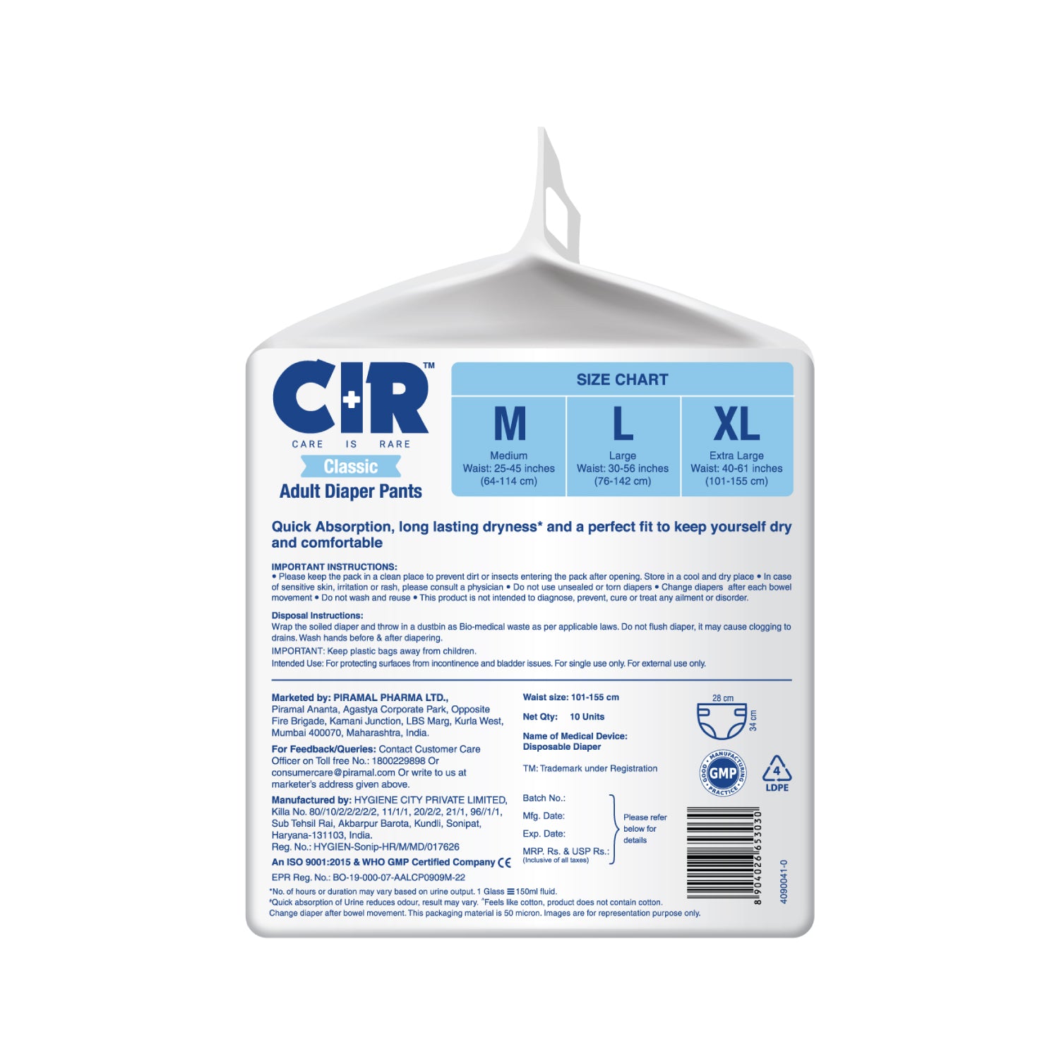 Cir Classic Adult Diaper Pants
