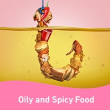 oily and spicy food graphic