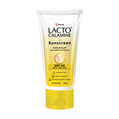 Lacto Calamine Sunscreen SPF 50 | PA +++ Sunscreen for Oily Skin | UVA – UVB Sunscreen | With Kaolin Clay and Lemon Extracts | 50 g