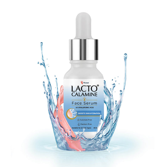 Lacto Calamine 2% Hyaluronic acid with Penta-Ceramide complex |Daily Face Serum, Intense Hydration For Plump & Bouncy Skin | Suitable for all skin types |No Parabens, No Sulphates - 30 ml