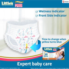 Little's Comfy Baby Diaper Pants - Premium | Baby Diapers with 12 hours Absorption & Wetness Indicators
