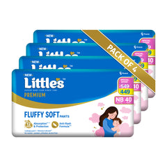 Little's Comfy Baby Diaper Pants - Premium | Baby Diapers with 12 hours Absorption & Wetness Indicators