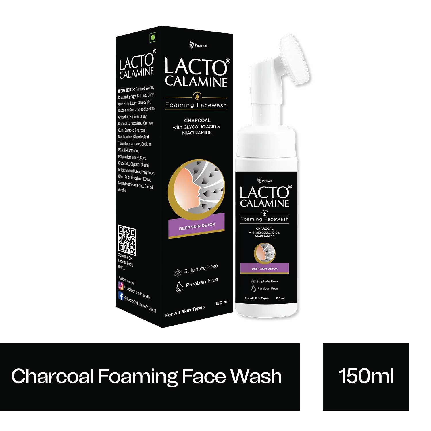 Charcoal face wash