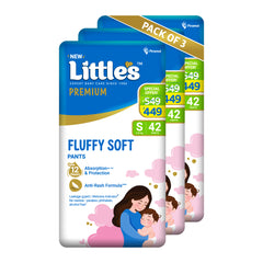 Little's Comfy Baby Diaper Pants - Premium | Baby Diapers with 12 hours Absorption & Wetness Indicators
