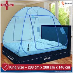 Tri-Activ Mosquito Net for Double Bed | Foldable Mosquito Net