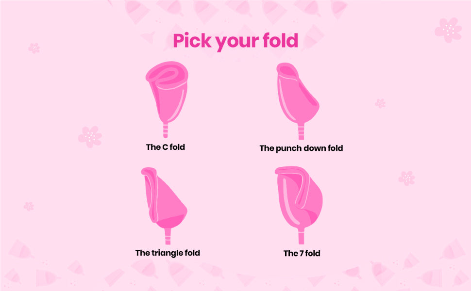 Menstrual cup folds
