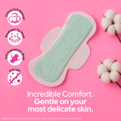 I activ Ultra Thin Sanitary Pads for Women | Anti-Rash Anti-Bacterial Cottony Soft Sanitary Napkins | No Nasties | Upto 12 Hours Heavy Flow Leak Protection | Soft Hydrophobic Wings