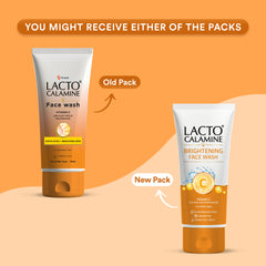 Lacto Calamine Vitamin C face wash with Aloe Vera & Niacinamide for bright and glowing skin | Exfoliates skin, reduces pigmentation, No parabens, no sulphates – (100 ml ), Orange