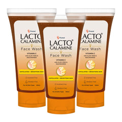 Lacto Calamine Vitamin C face wash with Aloe Vera & Niacinamide for bright and glowing skin | Exfoliates skin, reduces pigmentation, No parabens, no sulphates – (100 ml ), Orange