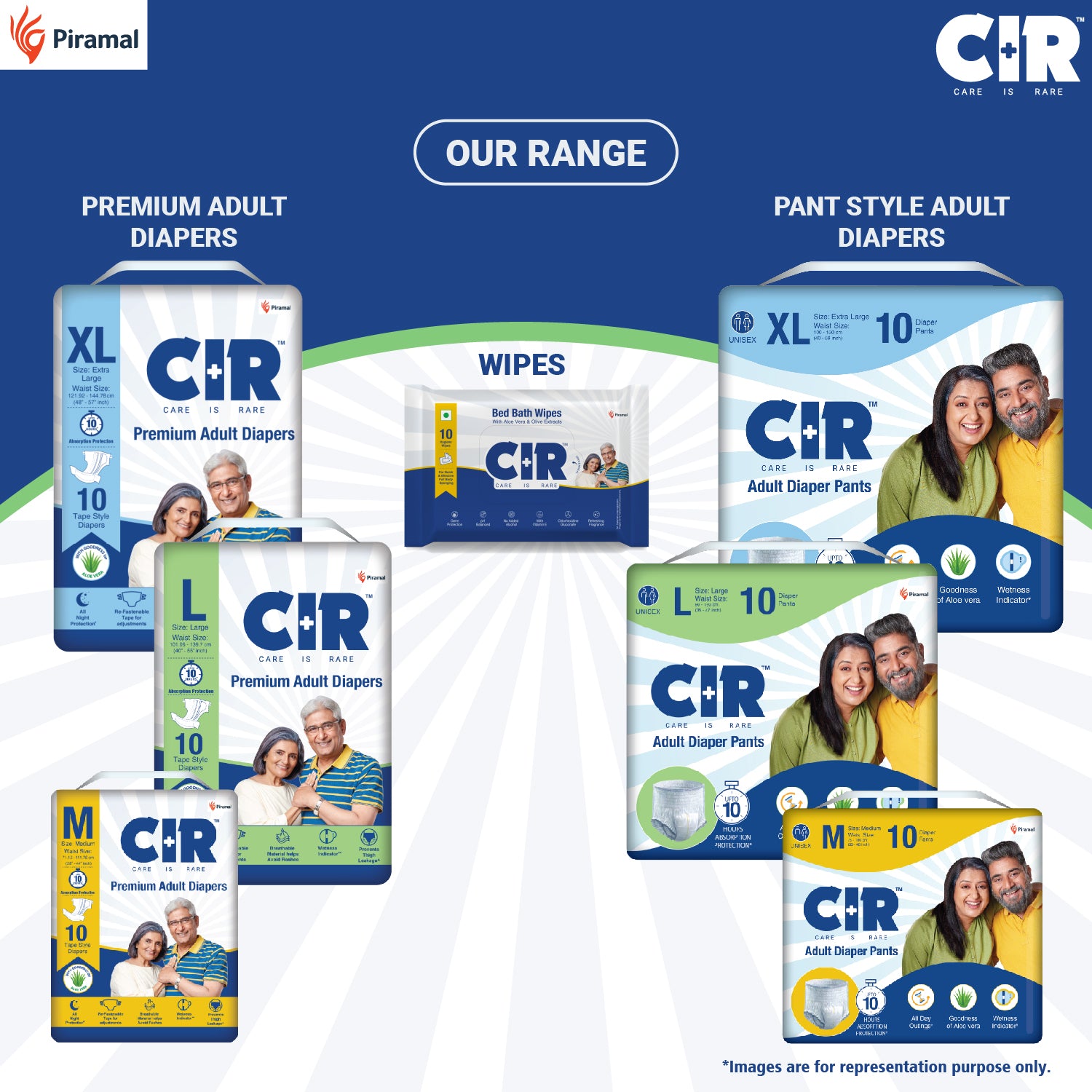 CIR adult diapers range