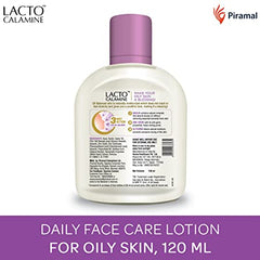 Lacto Calamine Daily Face Lotion Enriched with Kaolin and Aloe Vera Extracts | Face Moisturizer For Oily Skin (60ml/120ml)