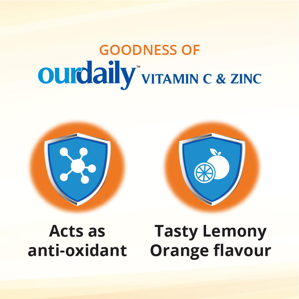 Ourdaily Vitamin C & Zinc Tablets