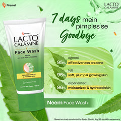 Lacto Calamine Neem Face Wash With Aloe Vera & Turmeric | 150ml | Niacinamide & Salicylic Acid Face Wash | Facewash Reduces Pimples, Purifies Skin & Oil Control | For All Skin Types