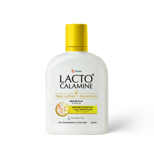 Lacto Calamine Face Lotion + Sunscreen | SPF 30 | UVA + UVB PA+++ | With Kaolin Clay & Zinc Oxide | Controls Excess Oil | Lightweight | For Oily Skin | For Women |