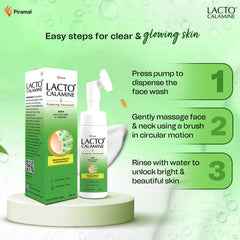 Lacto Calamine Neem Aloe Turmeric Foaming Face wash | Reduces pimples