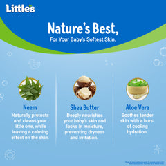 Little's Organix Moisturizing Baby Bathing Bar | Skin Balanced pH 5.5 | 75g | 100% Soap Free & Tear Free Newborn Baby Soap | Shea Butter, Aloe & Neem | Hypoallergenic & Dermatologically Tested