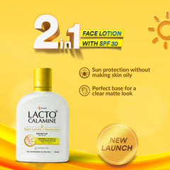 Lacto Calamine Face Lotion + Sunscreen | SPF 30 | UVA + UVB PA+++ | With Kaolin Clay & Zinc Oxide | Controls Excess Oil | Lightweight | For Oily Skin | For Women |