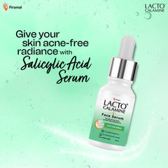 Lacto Calamine 2% Salicylic Acid Serum | Face Serum For Acne, Blackheads, Oil control & Open Pores | Serum For Clear Skin | Dermatologically Tested & Fragrance Free | 30ml