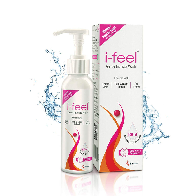 i-feel Gentle Intimate Wash | Contains Tea-Tree Oil, Neem, Tulsi & Aloevera Extracts, 100ml Buy 1 Get 1 Free