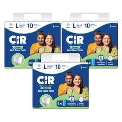 CIR Classic Adult Diaper Pants Style | Adult Diapers | 8 hour Absorption Protection | Unisex with Odour Control & Cotton Soft Feel