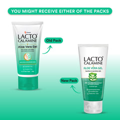Lacto Calamine Aloe Vera Gel For Face | Moisturizer For Face With 99% Pure Natural AloeVera, Vitamin E & Glycerin For Hydrating Skin, Body & Hair | No Parabens & Sulphates