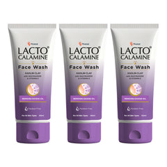 Lacto Calamine Face Wash For Oily Skin | Kaolin Clay, Niacinamide & Vitamin E | Facewash Reduces Excess Oil, Controls Pimples, Blackheads & Whiteheads | 100ml