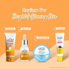 Lacto Calamine Vitamin C face wash with Aloe Vera & Niacinamide for bright and glowing skin | Exfoliates skin, reduces pigmentation, No parabens, no sulphates – (100 ml ), Orange