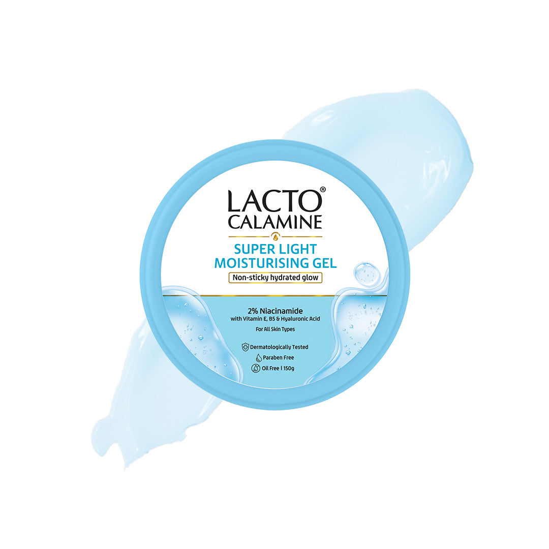 Lacto Calamine Super Light Moisturizer For Face  | Moisturiser For Oily Skin With Niacinamide, Hyaluronic Acid & Vitamin E | Oil Free, Light Weight & Non Greasy | Face Moisturizer For Women & Men | 150g