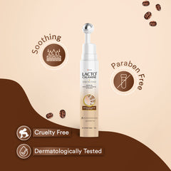 Lacto Calamine Under Eye Cream For Dark Circles for Women & Men | Fine Lines & Puffy Eyes With Cooling Massage Roller | With Coffee Oil, Multi-Peptides, Niacinamide, & Vitamin E | 15g