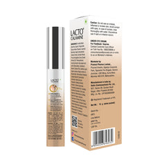 Lacto Calamine Under Eye Cream For Dark Circles for Women & Men | Fine Lines & Puffy Eyes With Cooling Massage Roller | With Coffee Oil, Multi-Peptides, Niacinamide, & Vitamin E | 15g