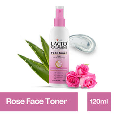 Lacto Calamine Rose Water Toner For Glowing Skin | Gulab Jal Face Toner | Rosewater with Aloe Vera & 2% Niacinamide | Cleanses, Hydrates & Moisturises Skin | No Sulphate, Alcohol, & Parabens | 120ml