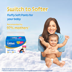 Little's Baby Diaper Pants Style | Pack of 1 | Fluffy Soft Baby Diapers | Fluffy Soft Belt | 12 Hours Absorption | Anti-Rash Formula | ADL Technology | Wetness Indicator | Leakage Guard | No Nasties