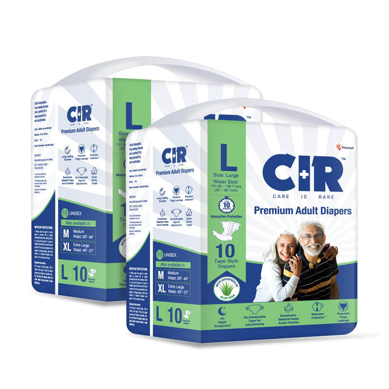 CIR Premium Adult Tape Diapers | All Night Protection Buy 1 Get 1 Free