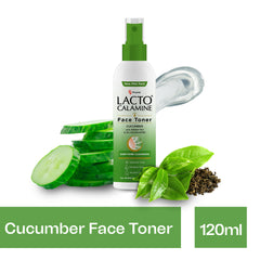 Lacto Calamine Face Toner With Cucumber | Deep Pore Cleansing | Open Pores Tightening with Green Tea & Niacinamide For Cool & Hydrated Skin | No Sulphate, No Alcohol, No Parabens | 120ml