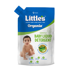 Little's Organix Gentle Baby Liquid Detergent  | Enriched with Aloe Vera and Neem extracts | Free from Parabens, Phosphates, Brighteners & Bleach - 1L