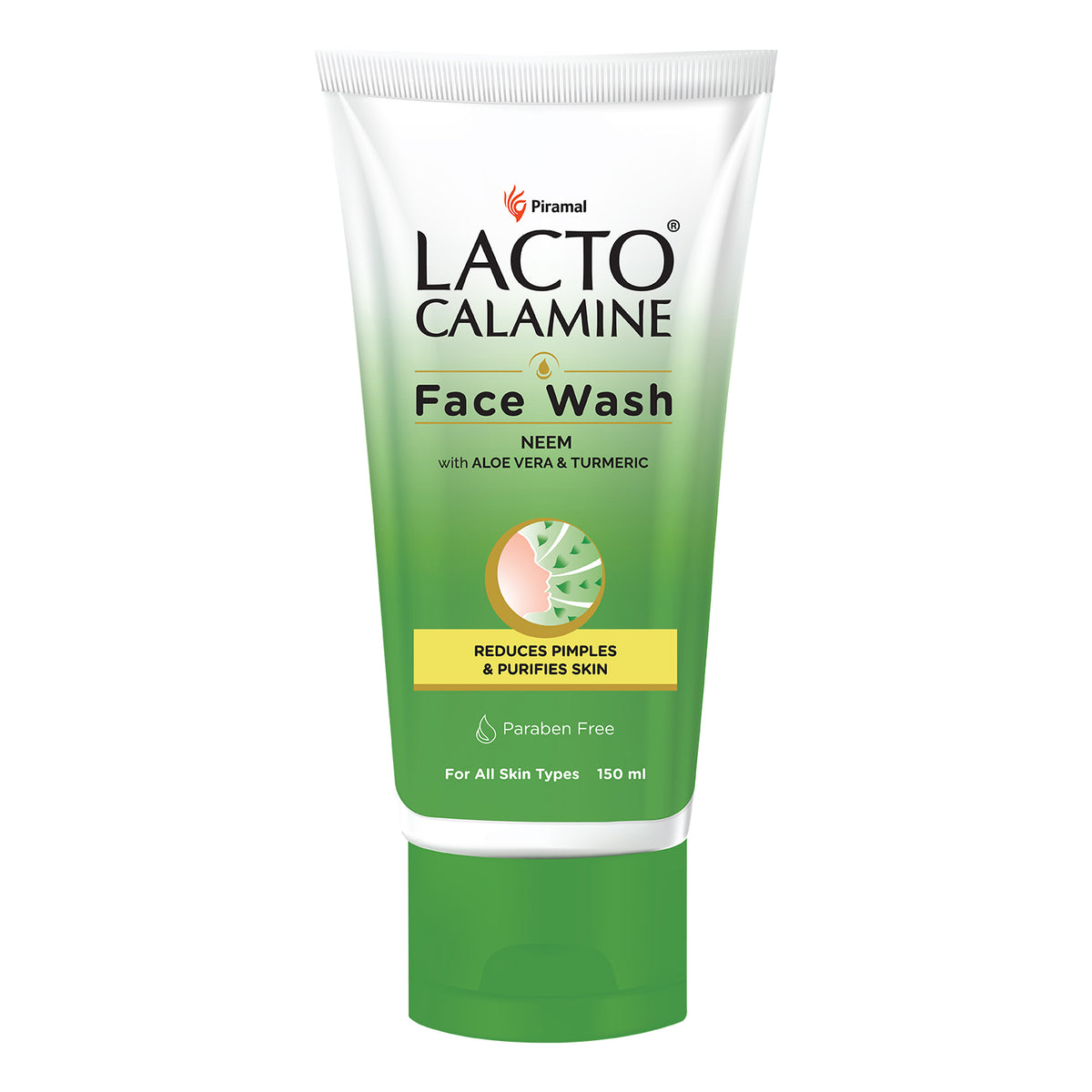 Lacto Calamine Neem Face Wash With Aloe Vera & Turmeric | 150ml | Niacinamide & Salicylic Acid Face Wash | Facewash Reduces Pimples, Purifies Skin & Oil Control | For All Skin Types