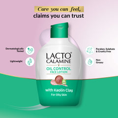 Lacto Calamine Face Lotion | Daily Moisturizer For Face - Combination To Normal Skin | Kaolin Clay & Aloe Vera | Fights Pimples, Darkspots & Blackheads | Body Lotion | 120ml
