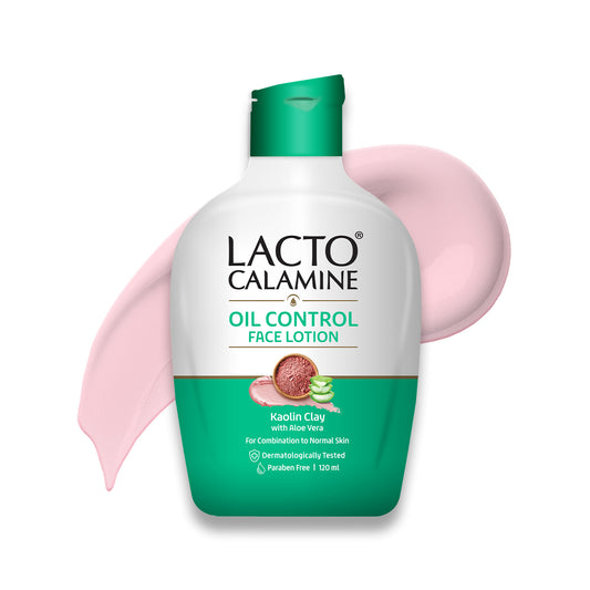 Lacto Calamine Face Lotion | Daily Moisturizer For Face - Combination To Normal Skin | Kaolin Clay & Aloe Vera | Fights Pimples, Darkspots & Blackheads | Body Lotion | 120ml